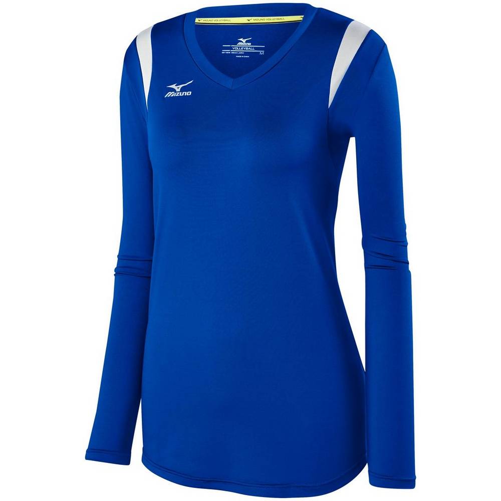 Mizuno Balboa 5.0 Long Sleeve - Bayan Forma - Kraliyet Mavisi/Gümüş Türkiye (FYRVMI-217)